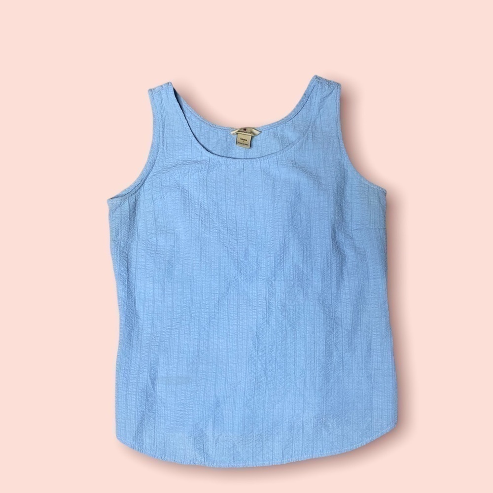 WOOLRICH Sleeveless Blouse in Bleached Denim size Large